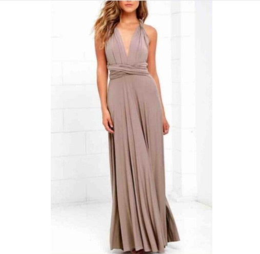 Ladies Sexy Women Maxi Club Dress Bandage Long Party Multiway Swing Dress Convertible Infinity Robe Bridesmaids Boho Women Dress