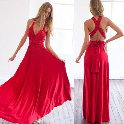 Ladies Sexy Women Maxi Club Dress Bandage Long Party Multiway Swing Dress Convertible Infinity Robe Bridesmaids Boho Women Dress