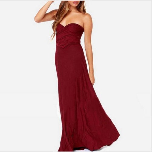 Ladies Sexy Women Maxi Club Dress Bandage Long Party Multiway Swing Dress Convertible Infinity Robe Bridesmaids Boho Women Dress