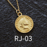 Coin Necklace 925 Silver Choker Kolye Gold Pendant Charm Minimalism Vintage Boho Bijoux Femme Collier Necklace Women Jewelry