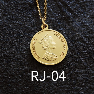 Coin Necklace 925 Silver Choker Kolye Gold Pendant Charm Minimalism Vintage Boho Bijoux Femme Collier Necklace Women Jewelry