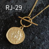 Coin Necklace 925 Silver Choker Kolye Gold Pendant Charm Minimalism Vintage Boho Bijoux Femme Collier Necklace Women Jewelry