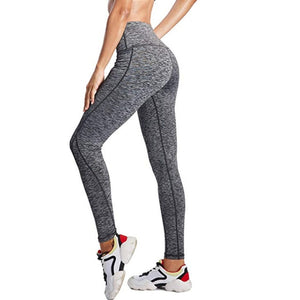 2019 high waist sports legging with pocket for women fashion new female workout stretch pants plus size Elastic fitness leggings