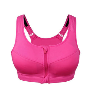 Adjustable Zipper Sports Bra