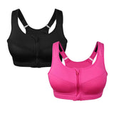 Adjustable Zipper Sports Bra