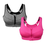 Adjustable Zipper Sports Bra