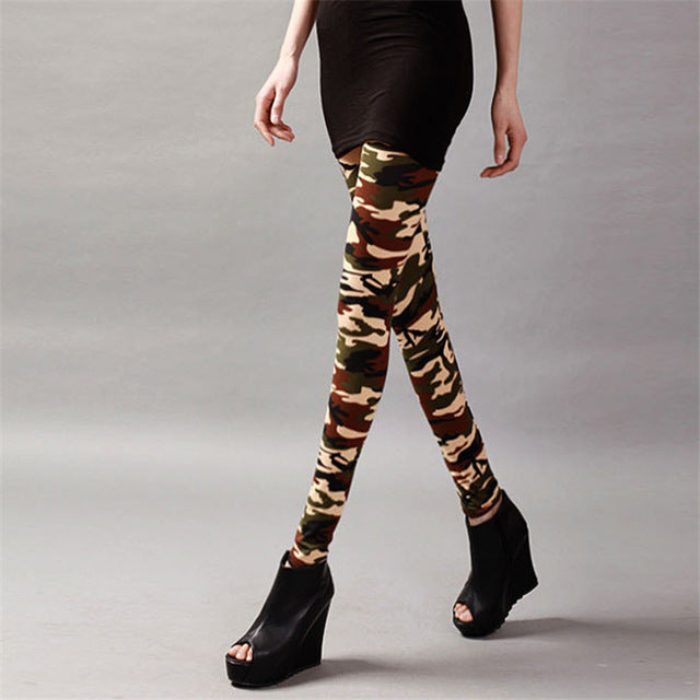 VISNXGI New Fashion 2019 Camouflage Printing Elasticity Leggings Camouflage Fitness Pant Legins Casual Milk Legging For Women