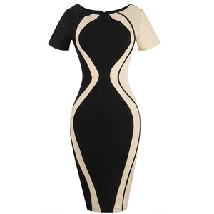 Free Ostrich Fashion Womens Dresses Designer Vestidos 2019 Sexy Bodycon Short Sleeve Party Business Pencil Dress D0335