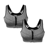 Adjustable Zipper Sports Bra