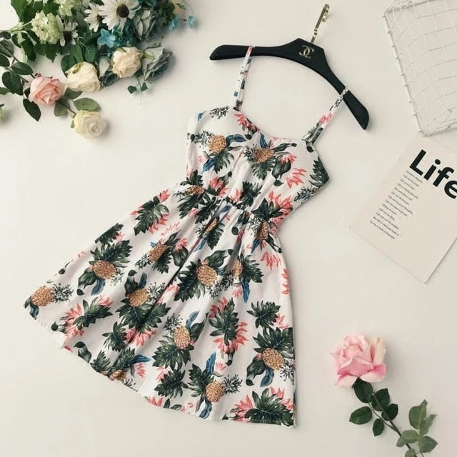 Marwin 2019 New Off shoulder ruffle Dot summer Dress women white strap chiffon beach Boho party sexy dresses vestido furits