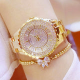 Women Watches Gold Luxury Brand Diamond Quartz Ladies Wrist Watches Stainless steel Clock Female Watch relogio feminino 2019