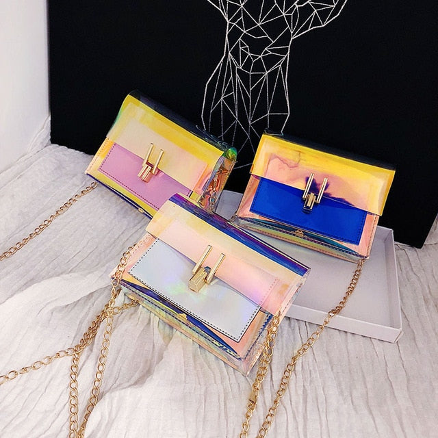 Crossbody Bags for Women 2019 Laser Transparent Bags Fashion Women Korean Style Shoulder Bag Messenger PVC Waterproof Beach Bag