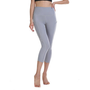 2019 high waist sports legging with pocket for women fashion new female workout stretch pants plus size Elastic fitness leggings